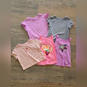Assorted Kids Graphic T-Shirts - Pink, Gray, and Purple